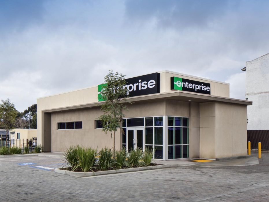 New Enterprise Car Rental facility in Pacific Beach, California constructed by PRAVA Construction.